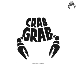 【CRAB GRAB】クラブグラブ★01★ダイカットステッカー★切抜きステッカー★6.0インチ★15.2cm