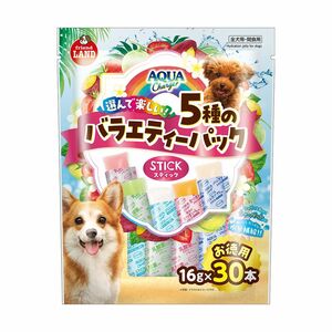 マルカン アクアチャージスティック 5種のバラエティーパック 16g×30本 犬用おやつ