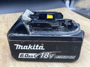 ６【ジャンク・バッテリーのみ】マキタ　makita　バッテリー　１８Ｖ　ＢＬ１８６０Ｂ