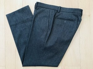 【良品】EMINENTO エミネント＊松浦工場製＊スラックス＊濃グレー＊97