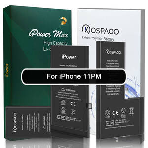 For iPhone11 Pro Max バッテリー 単品 標準容量 交換ビデオ 3969mAh PSE準拠 Kospaoo / iPower 互換 Li-ion Battery 交換 修理