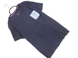 TOMMY HILFIGER トミーヒルフィガー ポケット 切替 Tシャツ sizeL/紺 ■◆ ☆ eeb5 メンズ