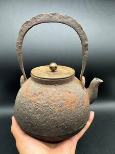 時代　鉄瓶　煎茶道具