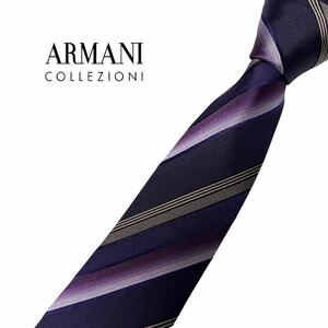 ARMANI COLLEZION ネクタイ レジメンタル柄 ストライプ柄 アルマーニ コレッツォーニ USED 中古 m400