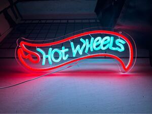 ホットウィール ネオンサイン LED ディスプレイ インテリア ガレージ 看板 ネオンライト 雑貨 HOT wheels ミニカー おしゃれ EL