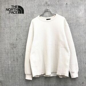 1O1579-D◆美品◆ THE NORTH FACE ノースフェイス L/S Warm Waffle Crew サーマル カットソー ◆sizeM ホワイト 白 ポリエステル