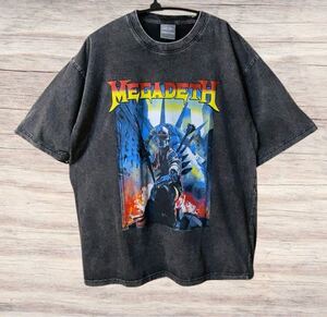 メガデス MEGADETH バンドTシャツ 古着 ロックT ヴィンテージ仕様 XL プリント 黒 半袖