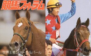 ★シャトル＆パール　武豊騎手　競馬フォーラム　微擦れ有★テレカ５０度数未使用vy_399