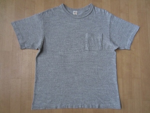 日本製 WAREHOUSE Lot 4601 ポケット 無地 Tシャツ M ヘザー グレー 杢GRAY ウエアハウス Solid Pocket T shirt Tee アメカジ 復刻 古着