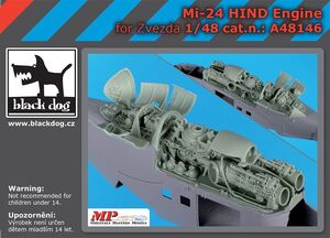 ◆◇ブラックドッグ【A48146】1/48 ミルMi-24ハインド エンジン(ズベズダ用)◇◆　