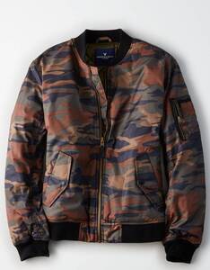 * AE アメリカンイーグル AEO Camo Quilted Bomber Jacket ボマージャケット M / Camo *