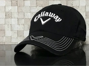 【未使用品】52B クール★Callaway Golf キャロウェイ ゴルフ キャップ 帽子 CAP クールなブラックのコットン素材！《FREEサイズ》