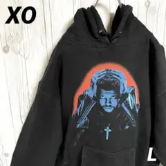 ザ・ウィークエンド　XO　スウェットパーカー　デカプリント　R&B　黒Lサイズ