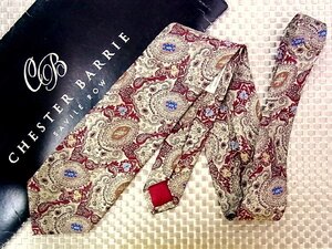 ♪1416♪新品【ペイズリー 花 植物 柄】チェスターバリー【CHESTER BARRIE】ネクタイ