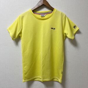 FILA フィラ レディース 半袖Tシャツ Mサイズ イエロー ポリエステル