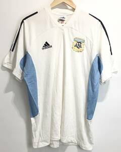 adidas AFA アルゼンチン代表 トレーニングウェア Tシャツ ホワイト サッカー フットボール ATL001 アディダス SIZE：O■1111Q