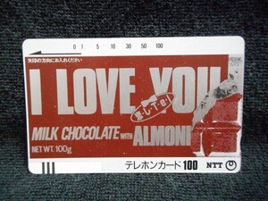 テレカ 100度数 Ｎ-5063 恋しTel MILK CHOCOLATE 未使用