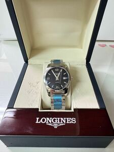 美品 ロンジン LONGINES L2.785.4.56.6コンクエスト クラシック 自動巻き メンズ 