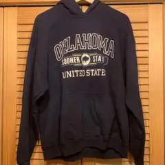 Oklahoma Sooners State パーカー ネイビー　USA古着