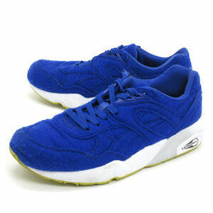 ■【24.5cm】プーマ/PUMA R698 Bright ウール/ランニングシューズ■青MENS/スニーカー358832　02【中古】■