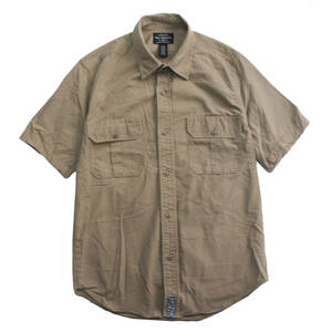 Polo Jeans ポロジーンズ safari shirt サファリシャツ ミリタリーシャツ KHAKI/L vintage ビンテージ 90s 00s