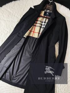 SK24【シルクのような手触り】定価14万●BURBERRY LONDON●Tシャツにさっと着こなす●ステンカラー　ジャンパー　バーバリーメンズ　通勤