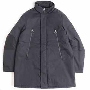 極美品◆ARMANI EXCHANGE アルマーニ エクスチェンジ ロゴワッペン付き WZIP 中綿入り ジップハーフコート ブラック M 正規品 メンズ