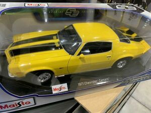 1/18 シボレー カマロ 黄色 イエロー Chevrolet Camaro Z28 yellow black 1971 Maisto 1:18 梱包サイズ80