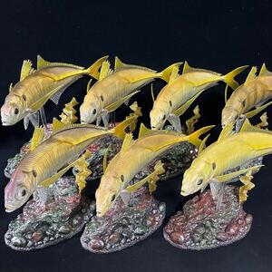 1円〜【アジ　フィギュア(大) ×7個(B品含む) 】魚寸22cm アジング　アジ　ワーム　ジグヘッド　ルアー 海洋堂 置物 インテリア　オブジェ