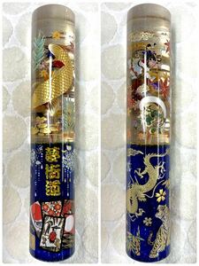 水中花 特注シフトノブ 夢街道 鯉 龍 虎　風神雷神 花札 和柄 220mm/直径41mm ワンオフ デコトラ トラック野郎 カスタム 旧車 