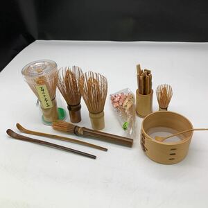 6-9-70■茶道具 まとめて 抹茶篩 抹茶漉し 抹茶ふるい 曲 茶匙 茶篩 茶こし 茶筅　串　長期保管商品　現状品渡し　