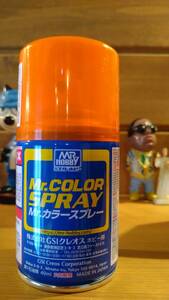 新品　ミスターホビー　Mr.COLOR　SPLAY　GSIクレオス　正味量100ｍｌ　カラースプレー　クリアーオレンジ　49　日本製　光沢　ウィンカー