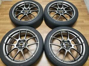 【美品】18インチ 7.5J +48 PCD100 BBS RF RF511 プリウス カローラスポーツ STI レガシィ インプレッサ BRZ 86 ポロ GTI レクサス CT200h