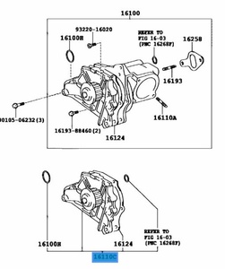 ●新品 未使用●トヨタ純正部品　ウォータ ポンプ カバーなし 3SGE SXE10 Genuine FIRST LINE Water Pump for Toyota 