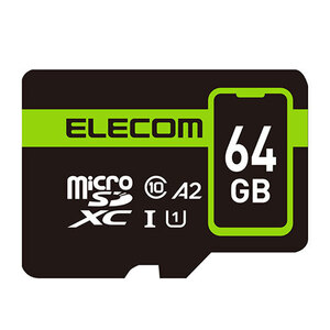 エレコム スマホ用 microSDXC メモリカード 64GB MF-SP064GU11A2R /l