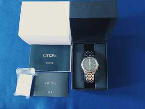 【新品 未使用】 CITIZEN シチズン エコドライブ 電波時計 H415-SO45495 《説明書 保証書 箱付き》 腕時計 Eco-Drive 時計 NTT 