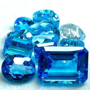 1円〜!!◆天然ブルートパーズおまとめ100ct◆j 約20g ルース 裸石 宝石 ジュエリー jewelry blue topaz w4ま2