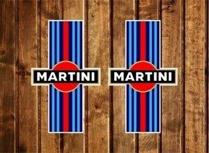 海外　限定品　送料込み 　マルティーニ レーシング MARTINI RACING FLAG 300mm 2枚セット　ステッカー