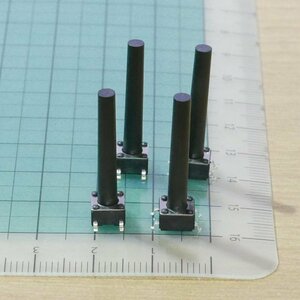 タクトスイッチ 6mm角 高さ25mm(実装面から) ボタン長さ21mm 表面実装 1セット4個 トッププッシュ移動量約0.25mm