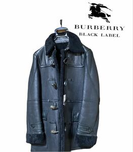 美シルエット【BURBERRY BLACK LABEL】ムートンコート