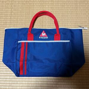 新品★ルコック★le coq sportif★トートバッグ★丈夫★ブルー★ジョーシン★非売品