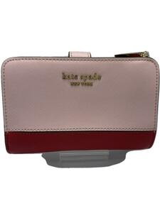 kate spade new york◆2つ折り財布/-/PNK/無地/レディース/PWRU7846