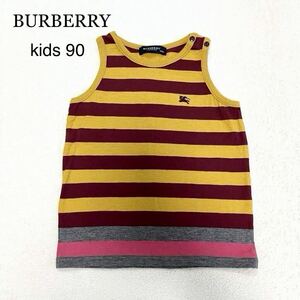 極美品★BURBERRY／バーバリー★タンクトップ 90 ボーダー 男女兼用