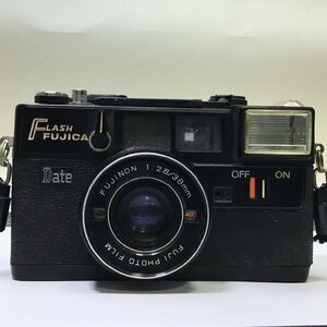 【ジャンク品/CH】FUJIFILM フジフイルム FLASH FUJICA フラッシュ フジカ Date フィルム カメラ ブラック 1:2.8/38mm 動作未確認　MZ0428