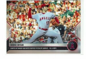 【大谷翔平】2022 MLB Topps Now Lights Up Radar Gun with Fastest Pitch of Career — 101.4 MPH #879