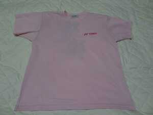 YONEX　ヨネックス　半袖プラクティスシャツ　練習着　栃木魂ロゴ　sizeM　ピンク系　USED汚れあり
