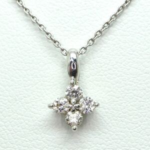 1円〜!!TASAKI(田崎真珠)《K18 天然ダイヤモンドネックレス》J 約2.4g 約36.0cm diamond necklace ジュエリー 18金 750 EC1/EC6 E67