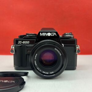 ♪ MINOLTA X-500 一眼レフカメラ フィルムカメラ ボディ MD 50mm F1.7 レンズ 動作確認済 シャッター、露出計OK ミノルタ