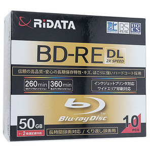 RiTEK ブルーレイディスク RIDATA BD-RE260PW 2X.10P SC A BD-RE DL 2倍速 10枚組 [管理:1000022157]