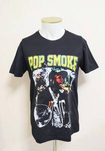 送料無料　【Mサイズ】ポップ・スモーク　POP SMOKE　Tシャツ　緑字　ヒップホップ　ラップ　ラッパー　ファンスマ